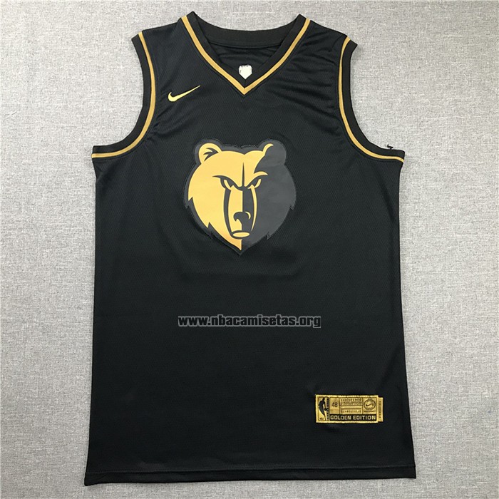 Camiseta Golden Edition Memphis Grizzlies Ja Morant NO 12 Negro